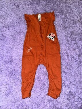 Minnie Mouse Rust Orange Toddler One-Piece Romper